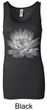 Ladies Yoga Tank Top Lotus Flower Longer Length Tanktop