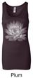 Ladies Yoga Tank Top Lotus Flower Longer Length Tanktop