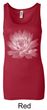 Ladies Yoga Tank Top Lotus Flower Longer Length Tanktop
