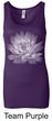 Ladies Yoga Tank Top Lotus Flower Longer Length Tanktop