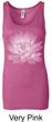 Ladies Yoga Tank Top Lotus Flower Longer Length Tanktop
