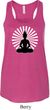 Ladies Yoga Tank Top Meditating Buddha Flowy Racerback
