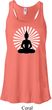 Ladies Yoga Tank Top Meditating Buddha Flowy Racerback