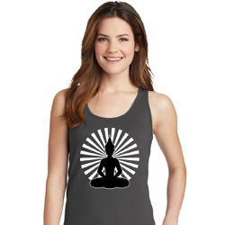 Ladies Yoga Tank Top Meditating Buddha Tanktop Ladies Yoga Tank Top Meditating Buddha Tanktop