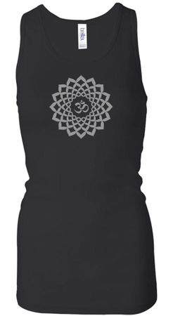 Ladies Yoga Tank Top Sahasrara Chakra Longer Length Racerback Tanktop