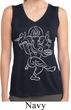 Ladies Yoga Tank Top Sketch Ganesha White Print Dry Wicking Sleeveless