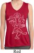 Ladies Yoga Tank Top Sketch Ganesha White Print Dry Wicking Sleeveless
