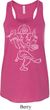 Ladies Yoga Tank Top Sketch Ganesha White Print Flowy Racerback