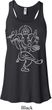 Ladies Yoga Tank Top Sketch Ganesha White Print Flowy Racerback