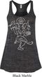 Ladies Yoga Tank Top Sketch Ganesha White Print Flowy Racerback