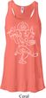 Ladies Yoga Tank Top Sketch Ganesha White Print Flowy Racerback