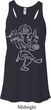 Ladies Yoga Tank Top Sketch Ganesha White Print Flowy Racerback