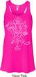 Ladies Yoga Tank Top Sketch Ganesha White Print Flowy Racerback