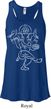 Ladies Yoga Tank Top Sketch Ganesha White Print Flowy Racerback