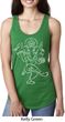 Ladies Yoga Tank Top Sketch Ganesha White Print Ideal Racerback