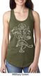Ladies Yoga Tank Top Sketch Ganesha White Print Ideal Racerback