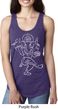 Ladies Yoga Tank Top Sketch Ganesha White Print Ideal Racerback