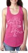 Ladies Yoga Tank Top Sketch Ganesha White Print Ideal Racerback