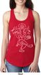 Ladies Yoga Tank Top Sketch Ganesha White Print Ideal Racerback