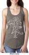 Ladies Yoga Tank Top Sketch Ganesha White Print Ideal Racerback