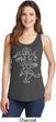 Ladies Yoga Tank Top Sketch Ganesha White Print Tanktop