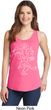 Ladies Yoga Tank Top Sketch Ganesha White Print Tanktop