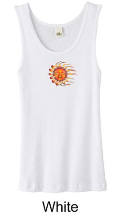 Ladies Yoga Tank Top Sleeping Sun Meditation Organic Tanktop