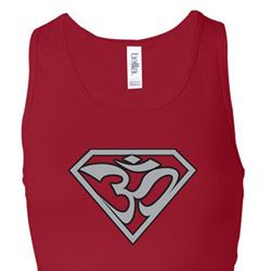 Ladies Yoga Tank Top Super OM Longer Length Racerback Tanktop