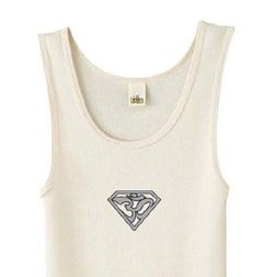 Ladies Yoga Tank Top Super OM Small Print Organic Tanktop