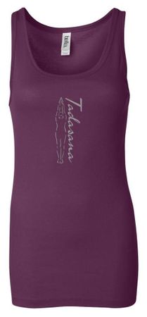 Ladies Yoga Tank Top Tadasana Mountain Pose Longer Length Tanktop
