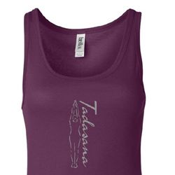 Ladies Yoga Tank Top Tadasana Mountain Pose Longer Length Tanktop