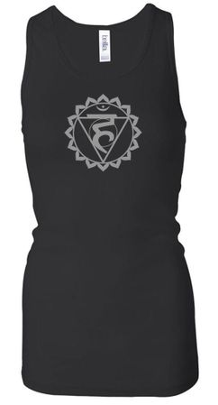 Ladies Yoga Tank Top Vishuddha Chakra Longer Length Racerback Tanktop