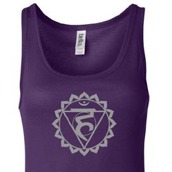 Ladies Yoga Tank Top Vishuddha Chakra Longer Length Tanktop
