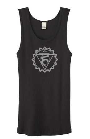 Ladies Yoga Tank Top Vishuddha Chakra Meditation Organic Tanktop
