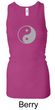 Ladies Yoga Tank Top Yin Yang Big Print Longer Length Racerback Tank