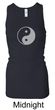 Ladies Yoga Tank Top Yin Yang Big Print Longer Length Racerback Tank