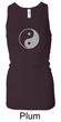 Ladies Yoga Tank Top Yin Yang Big Print Longer Length Racerback Tank