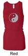 Ladies Yoga Tank Top Yin Yang Big Print Longer Length Racerback Tank