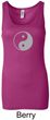 Ladies Yoga Tank Top Yin Yang Big Print Longer Length Tanktop