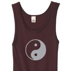 Ladies Yoga Tank Top Yin Yang Big Print Meditation Organic Tank Top