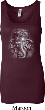 Ladies Yoga Tanktop 3D Ganesha Darks Longer Length Tank