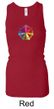 Ladies Yoga Tanktop 7 Chakra Circle Longer Length Racerback Tank Top