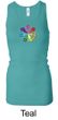Ladies Yoga Tanktop 7 Chakra Circle Longer Length Racerback Tank Top