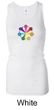 Ladies Yoga Tanktop 7 Chakra Circle Longer Length Racerback Tank Top