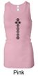 Ladies Yoga Tanktop 7 Chakras Black Print Longer Length Racerback Tank