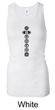Ladies Yoga Tanktop 7 Chakras Black Print Longer Length Racerback Tank