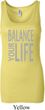 Ladies Yoga Tanktop Balance Your Life Longer Length Tank Top