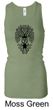 Ladies Yoga Tanktop Black Bodhi Tree Longer Length Racerback Tank