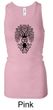 Ladies Yoga Tanktop Black Bodhi Tree Longer Length Racerback Tank