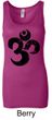 Ladies Yoga Tanktop Black Distressed OM Longer Length Tank Top